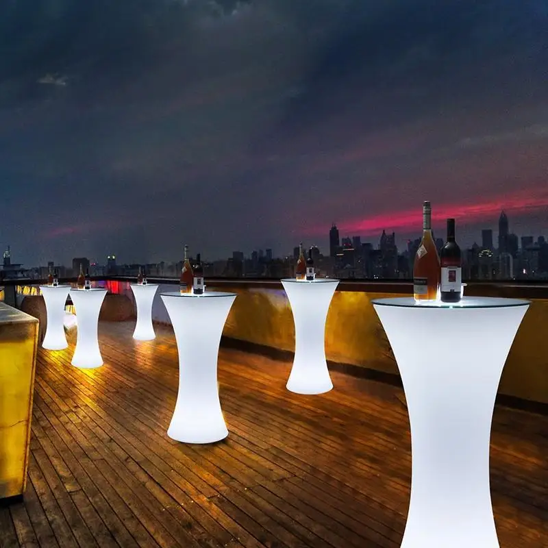 LED waterproof Balcony cocktail table for night club party furniture