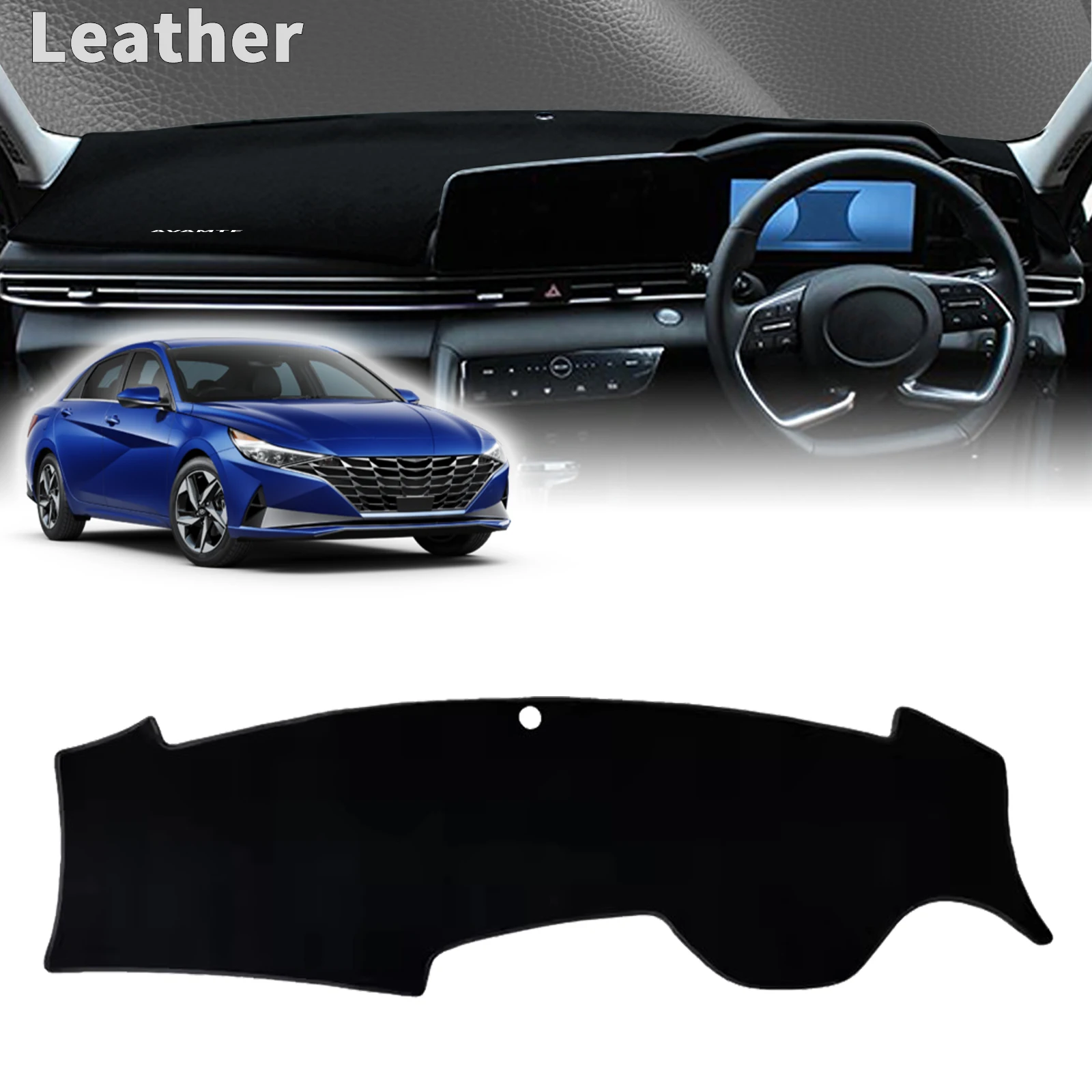 

for Hyundai Avante CN7 Anti-cracking Car Dashboard Cover Dashmat Non‑Slip Protective Dash Mat Pad Auto Accessories