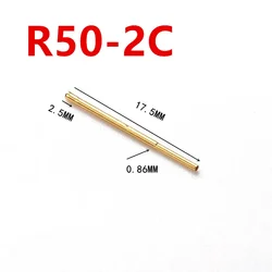100PCS/package R50-2C Spring Test Pin Needle Sleeve 0.86mm Snap Ring Height 2.5mm Probe Needle Seat