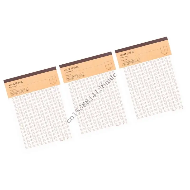 

594F 3 Pcs Handwriting Paper Math Homework Paper Writing Paper Letter Paper School Supplies For Students Office Use