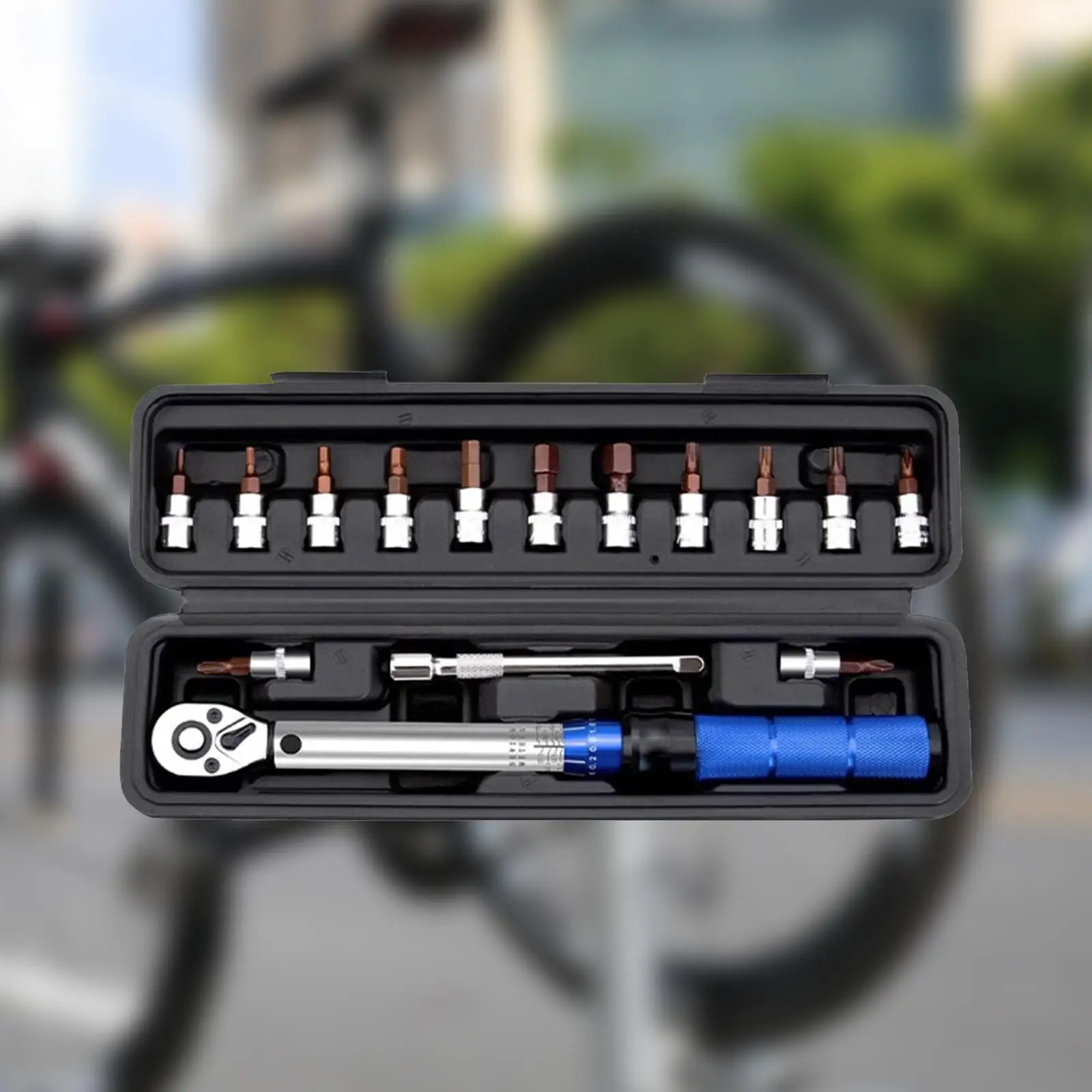 16Pcs 1/4” Drive Click Torque Wrench Set Durable Versatile Professional with Storage Box 2-24 nm Adjustable Maintenance Tool