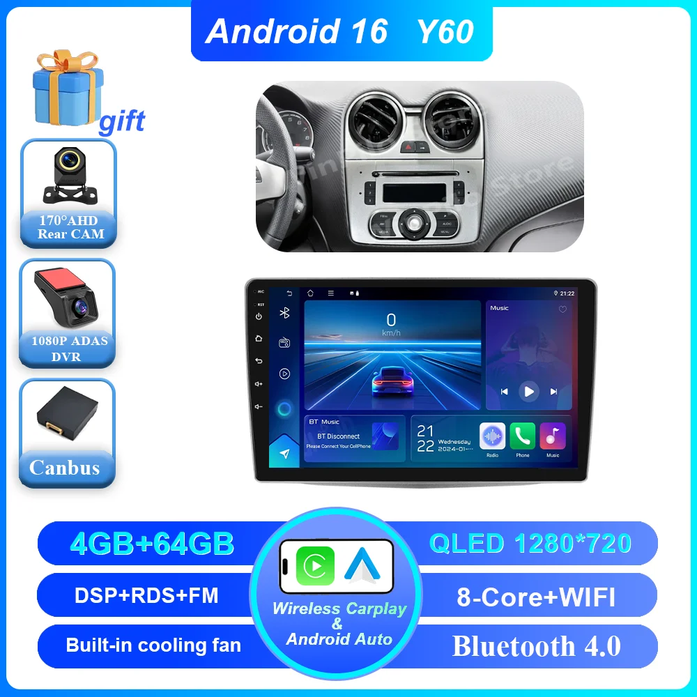 Autoradio Multimedia Video Player Voor Alfa Romeo MiTo 955 2008-2016 Android Auto Carplay GPS Navigatie Stereo WiFi 2K Scherm