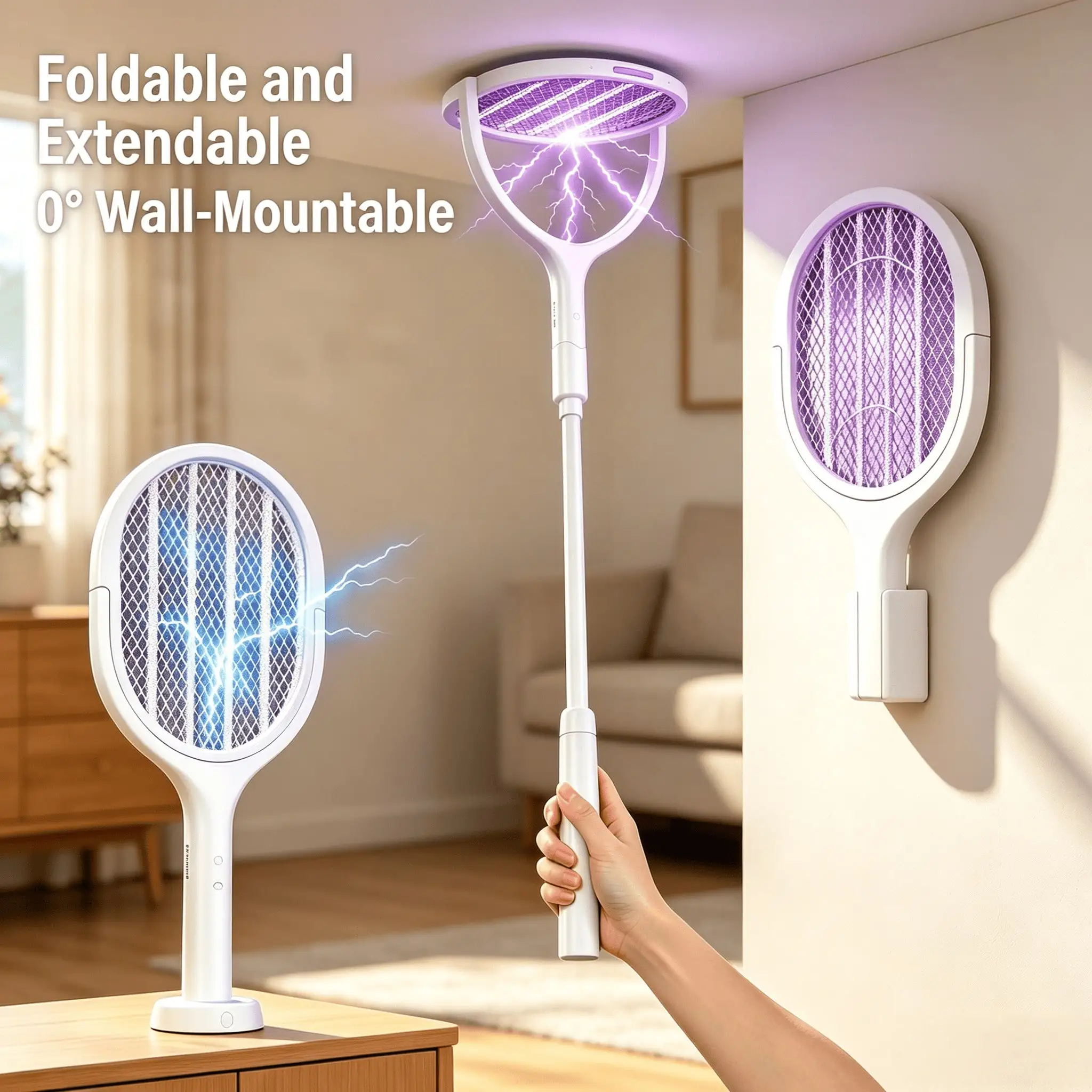 6-in-1 모기채, LED 조명이 있는 휴대용 모기 - Bug Catching Kit 리뷰 및 가격