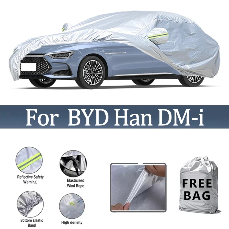 

For BYD Han DM-i Car Cover Outdoor Protection Covers Snow Sunshade Waterproof Dustproof Exterior UV Car Accessories