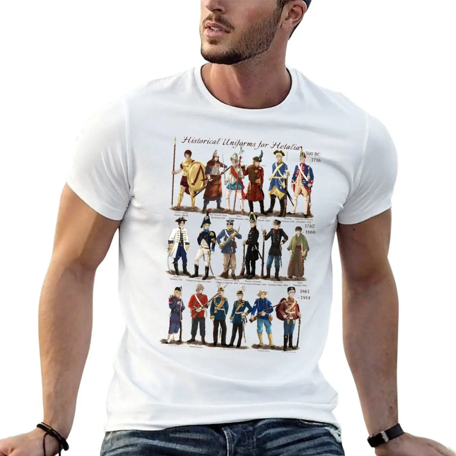 

T-Shirt Historical in shirts t t men shirt designer Uniforms 100% cotton Hetalia