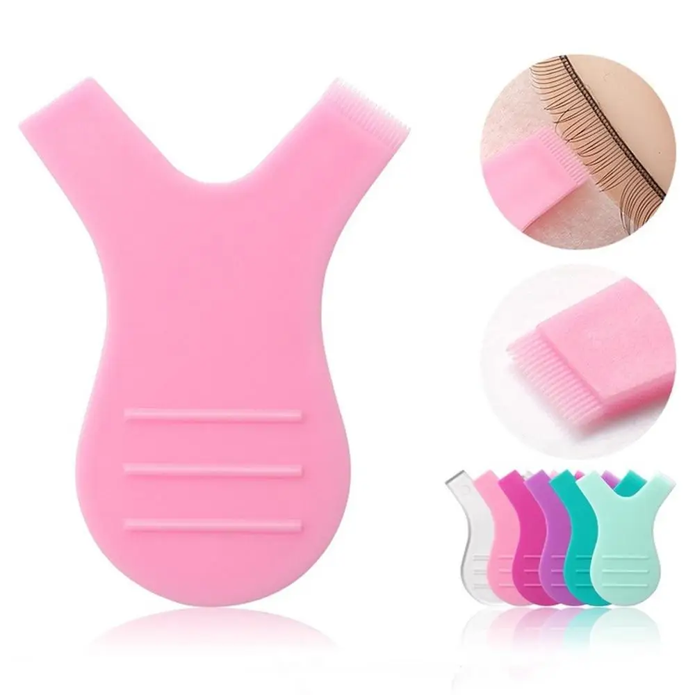 10 Pcs/Pack Reuseable Plastic Eyelash Brush Clean Y Shape Grafted Eyelashes Brushes Women Makeup Mascara Tools