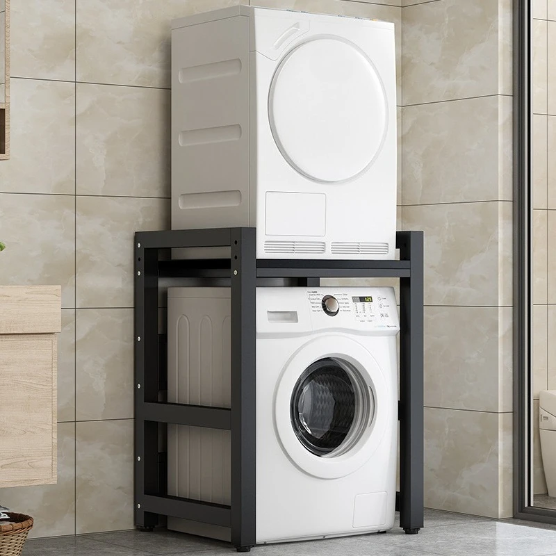 

Washing machine rack drum flip top shelf above washing machine balcony double dryer