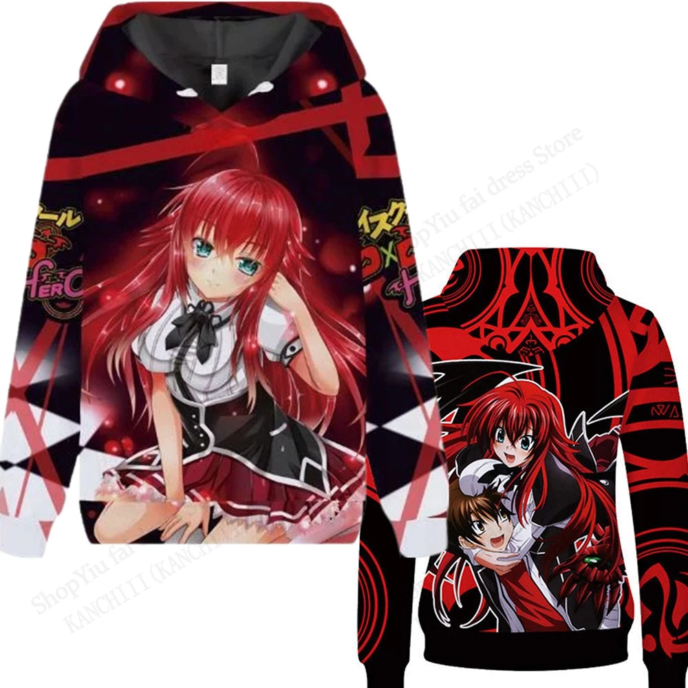 

Толстовки с 3d принтом мультфильма аниме для средней школы DxD для мужчин и женщин, модная толстовка с капюшоном, сексуальное пальто для девочек, мужская одежда, красивая Moletom