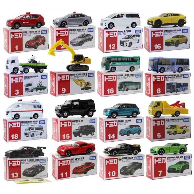 

TAKARA TOMY Diecast Car Model 31-60 Sports Car Motorcycle Police Car Engineering Vehicle Hongqi Mini Car Alloy Toy