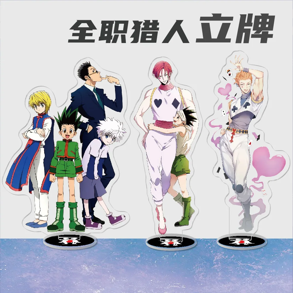 Anime HUNTER X HUNTER Acrylic Stands GON Killua Hisoka Illumi Kurapika Figures Miniatures Manga Figurines Garage Kits Model Toy