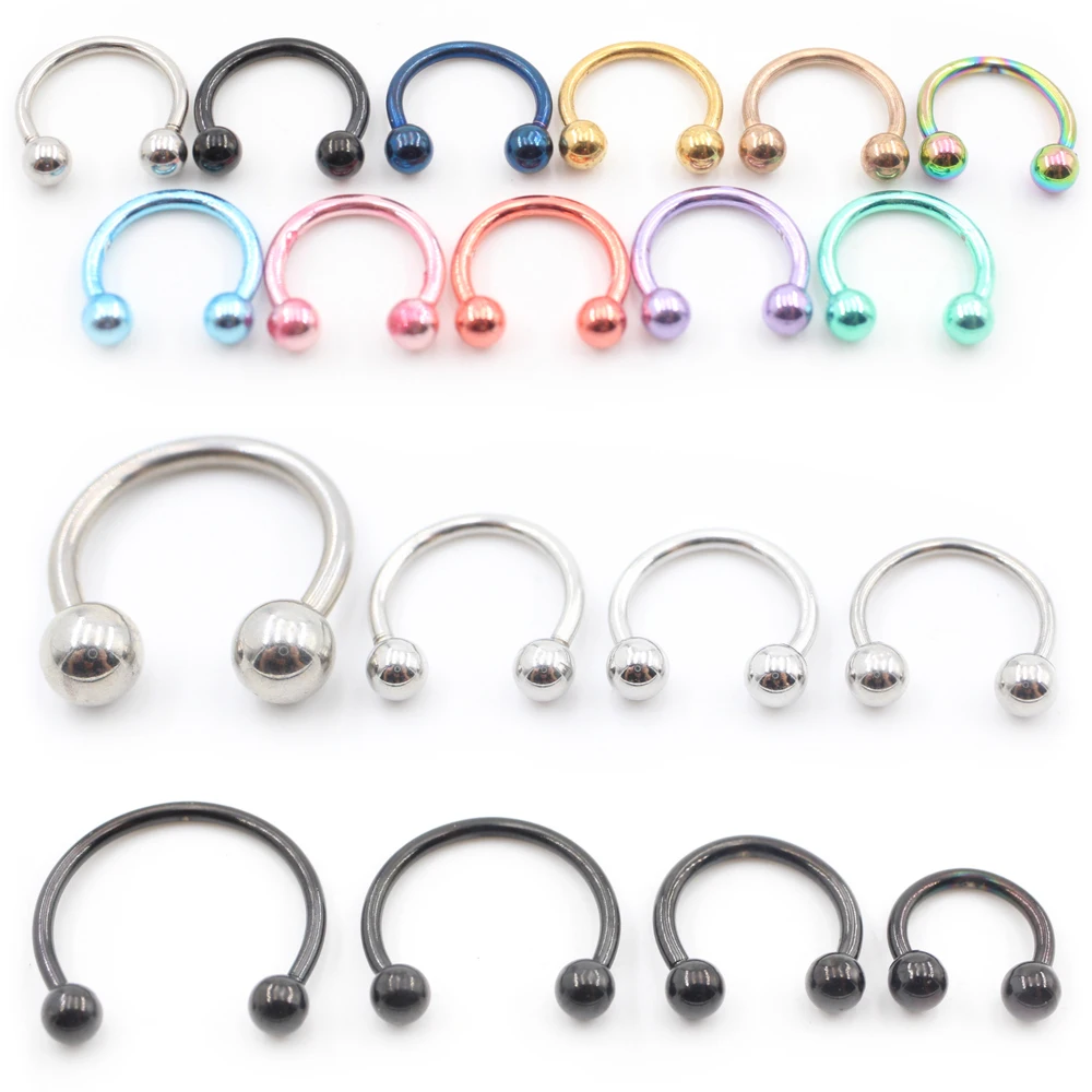 Boule captive en acier inoxydable, Septum, lèvres, Labret, sourcils, nez, oreille, Guauge BCR, boucles d'oreilles, Piercing de mamelon, bijoux pour le corps, 1 pièce