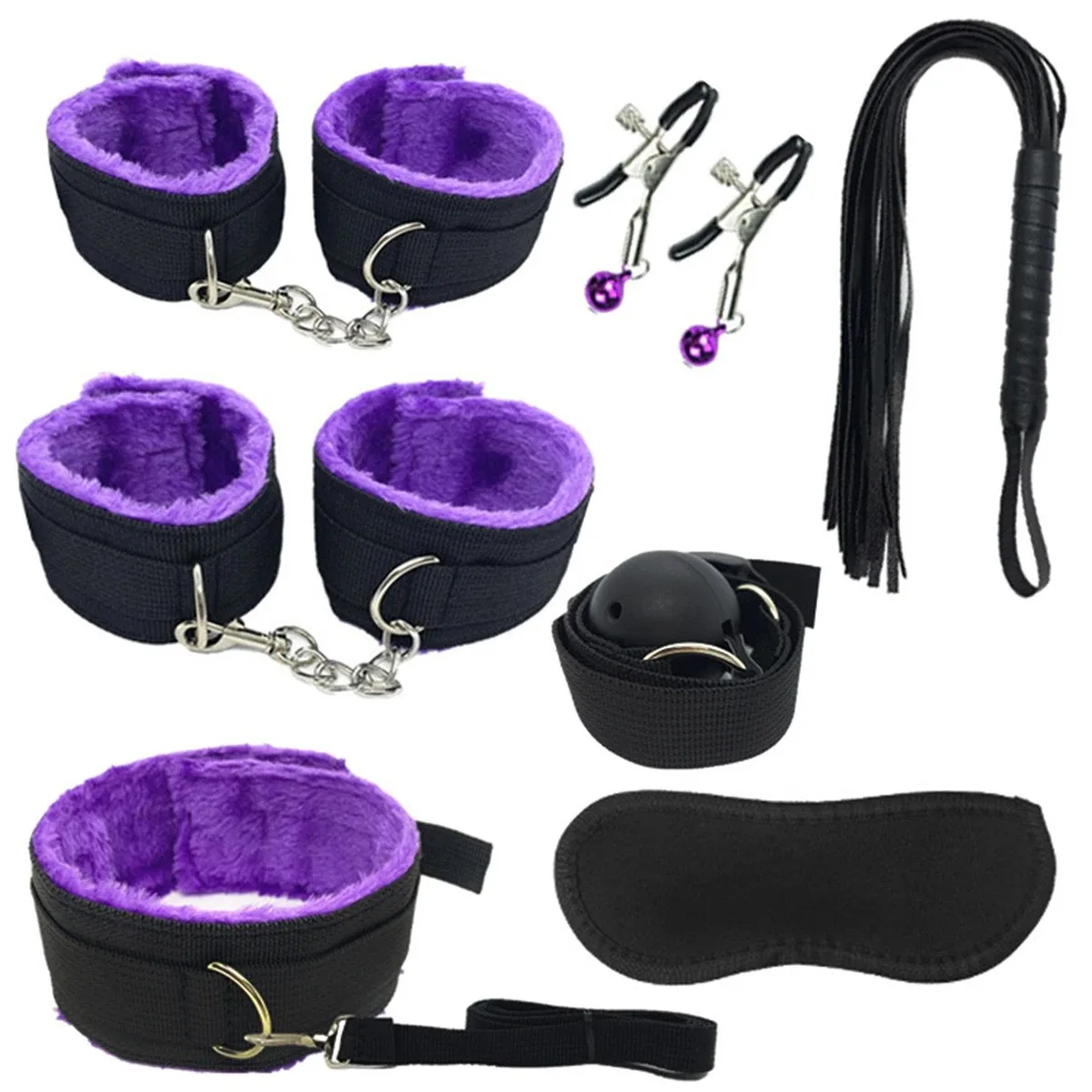 BDSM Kits for Couples Sex Toys Anal Plug Whip Handcuffs Bondage Kit Adult Erotic Toy for Women 18+ view 4