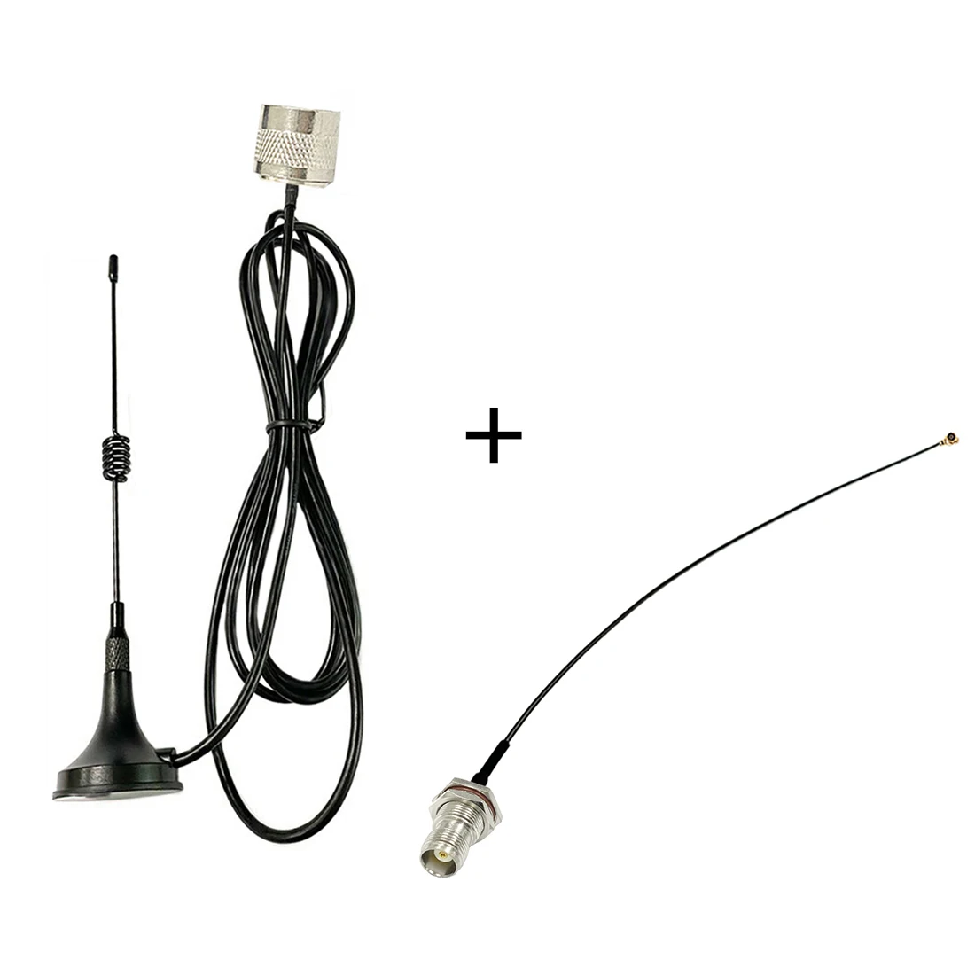 

1kit 2.4Ghz 3dbi Wifi Antenna With Magnetic Base Extension 1.5M TNC Male Connector + TNC Female Bulkhead to Ufl/Ipx Pigtail 15cm