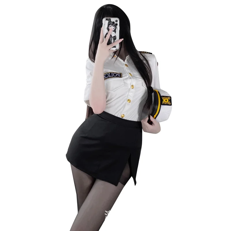 Lin Linting Sexy Underwear Uniform Temptation Pure Desire Clothing Policewoman Suit Flirting Hot Bed Passion