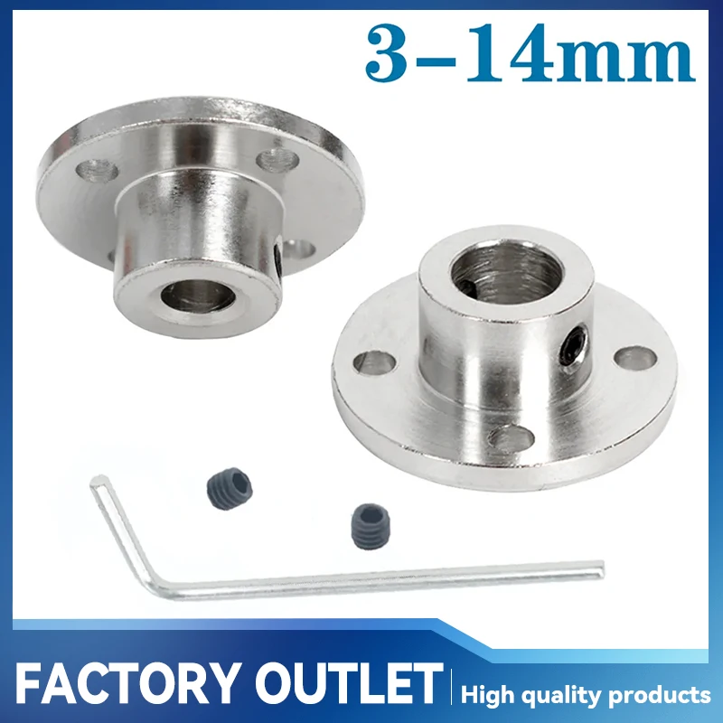 3mm 3.17mm 4mm 5mm 6mm 6.35mm 7mm 8mm 10mm 11mm 12mm Rigid Flange Coupling Motor Guide Shaft Coupler Motor Support Connector