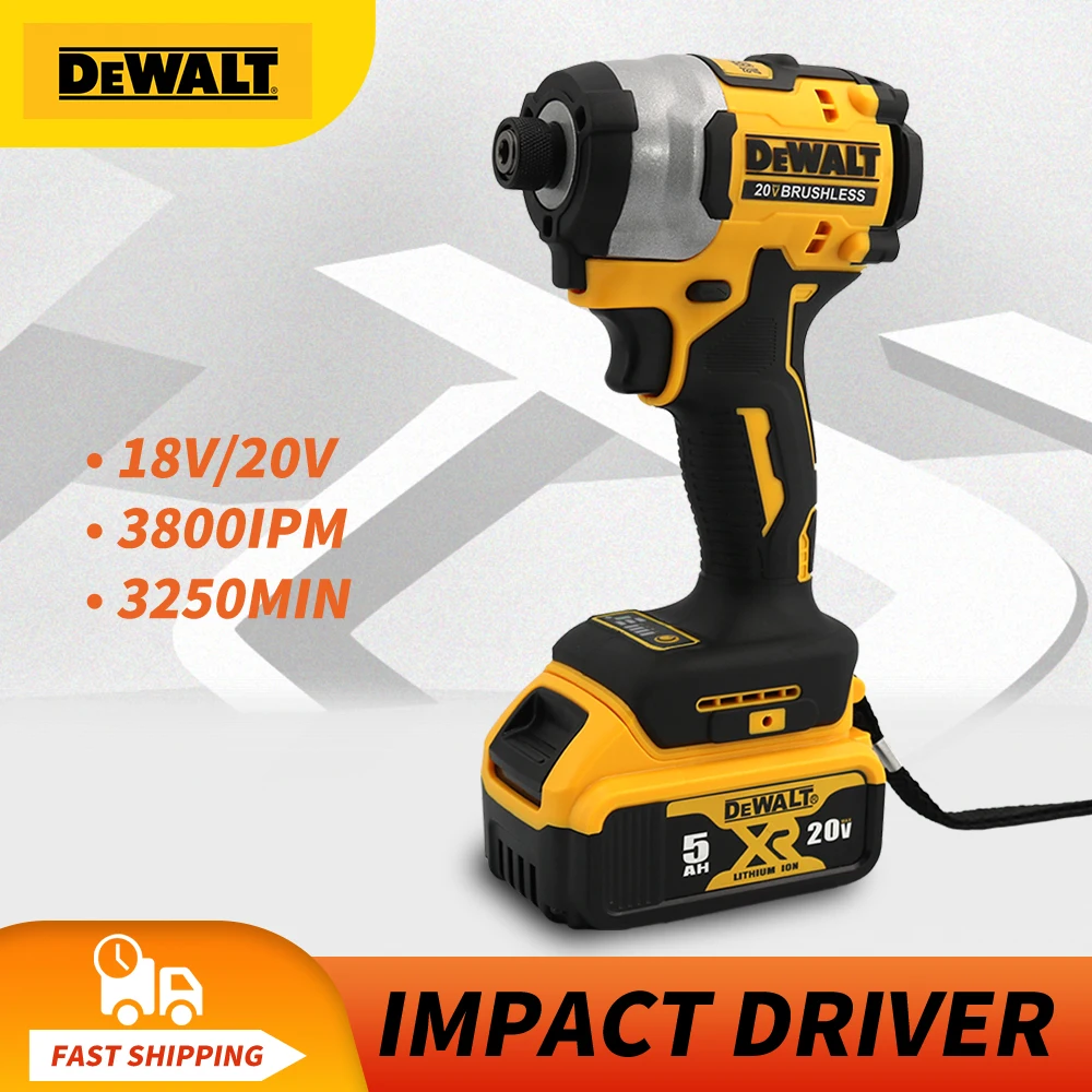 DEWALT DCF850 Impact Driver Motor LED Light Electric Drill Brushless Rechargeable Screwdriver Compact 20V Battery Power Tool