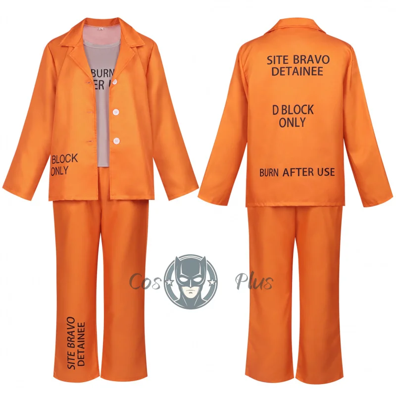 

American Prisoner Cosplay Costume Woman Tops Pants Adult Orange Prison Uniform Cosplay Halloween Costume