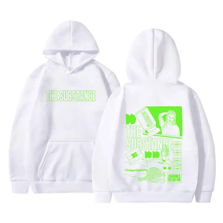 Horror Movie The Substance Double Sided Graphic Hoodie Men Women Clothing Fashion Trend Streetwear Male Casual Oversized Hoodies