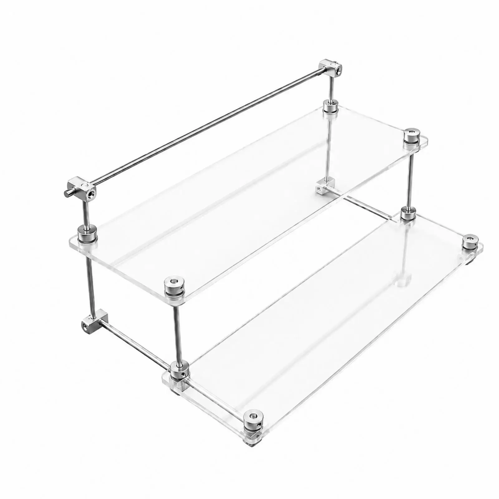 Space-Saving Stepped Tabletop Rack | Open Elevated Frame, Sturdy Metal Rods, Countertop Shelf Organizer, for Office