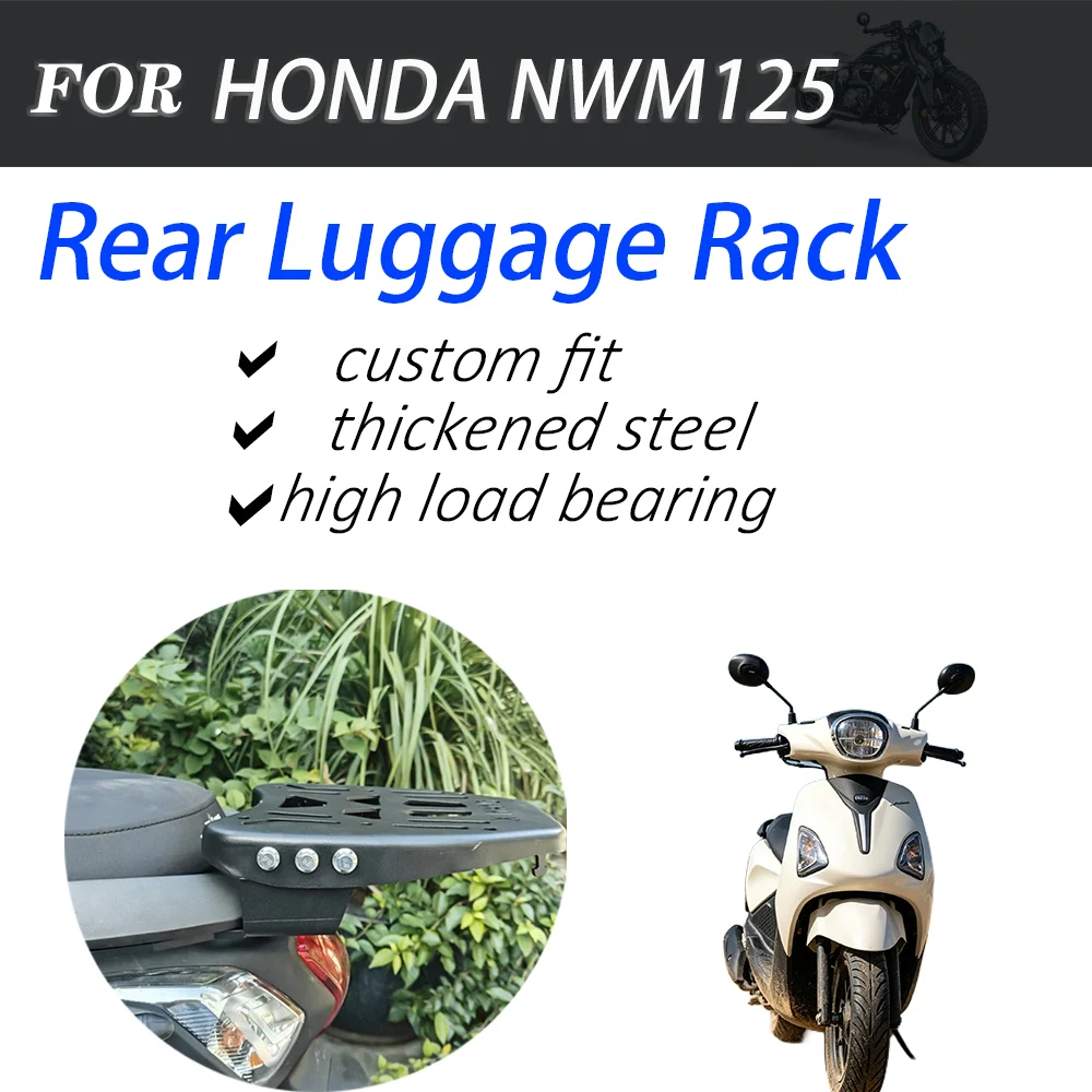 Custom Fit Rear Luggage Rack Fit HONDA NWM125 Scooter Storage Mod Accessories