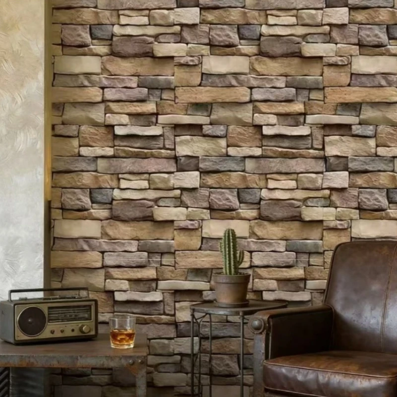 

Самоклеящиеся обои с трехмерным каменным узором для гостиной, фоновая стена, персонализированные, модные, трендовые