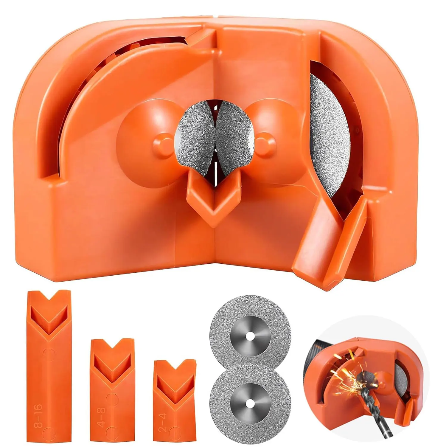 

Drill Bit Sharpener, Power Drill Bit Sharpeners Drill Press Sharpening System for Carbide, Twist Drill Bits, Cobalt Drill Bits