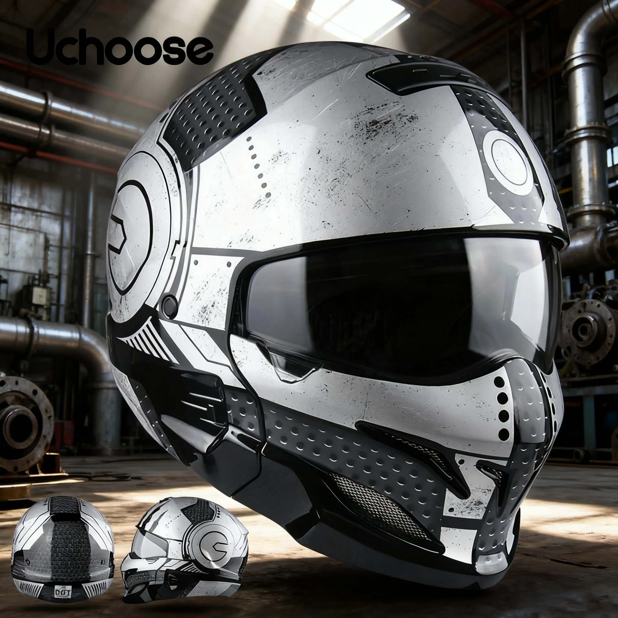 

New Scorpion Helmet Retro Motorcycle Cascos Moto Locomotive Personality Multi-purpose Combination Helmet Half Helmet