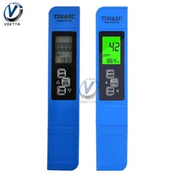 Digital Backlight PH Meter Tester TDS/EC/TEMP Water Quality Detection Conductivity Temperature Tester LCD Water Filter Monitor