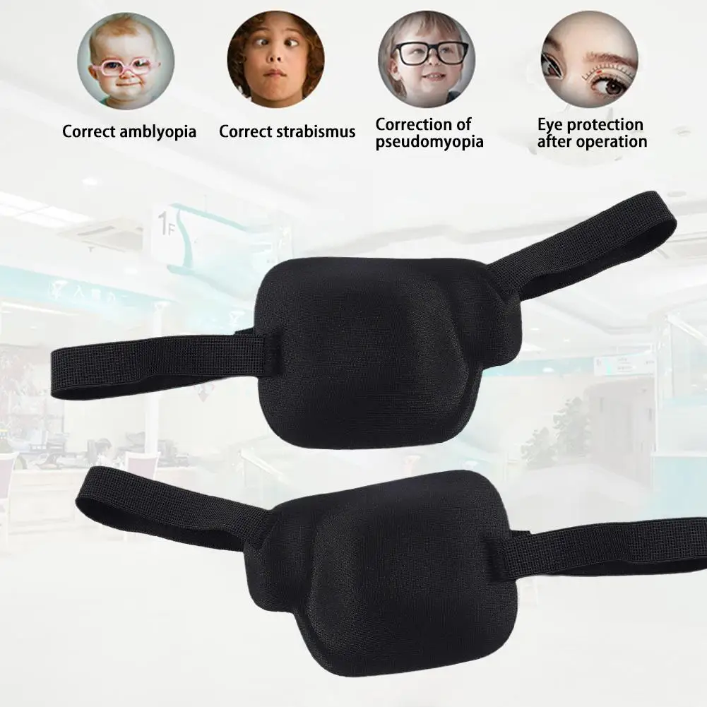 Oclusão Médica Preguiçoso Eye Patch Ambliopia Obscuro Astigmatismo Treinamento Eyeshade Preenchido Pura Silk Criança Ambliopia Eye Patches