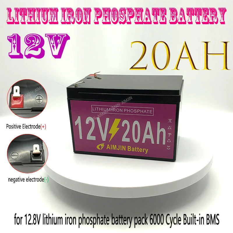 

Top Lifepo4 12V 20AH Cell, новая 12V перезаряжаемая литий-железо-фосфатная батарея, замена батареи, подходит для хранения солнечной энергии EV RV