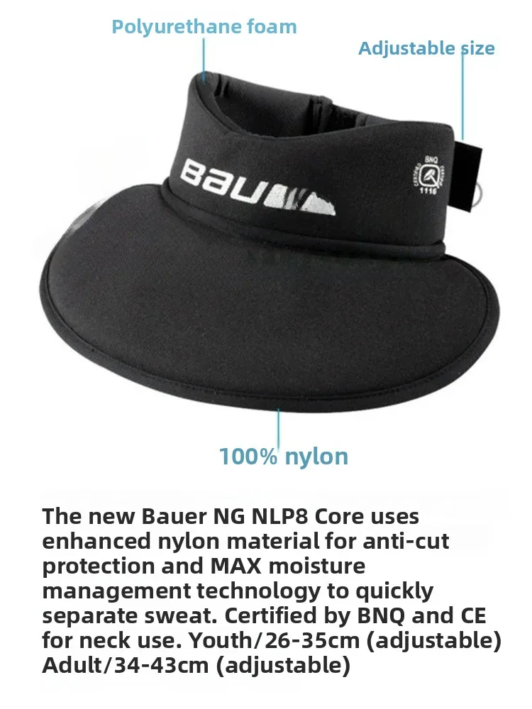 protector-de-cuello-para-hockey-sobre-hielo-bauer-ng-n8-para-adultos-equipo-de-proteccion-deportiva-para-patinaje-sobre-hiel