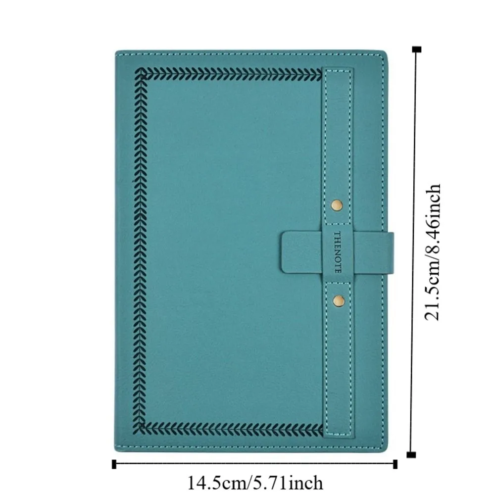 Bloc de notas A5 de 288 páginas, cubierta de cuero PU, textura esmerilada, cuaderno para estudiantes, papel grueso, impermeable, cuaderno de oficina de negocios