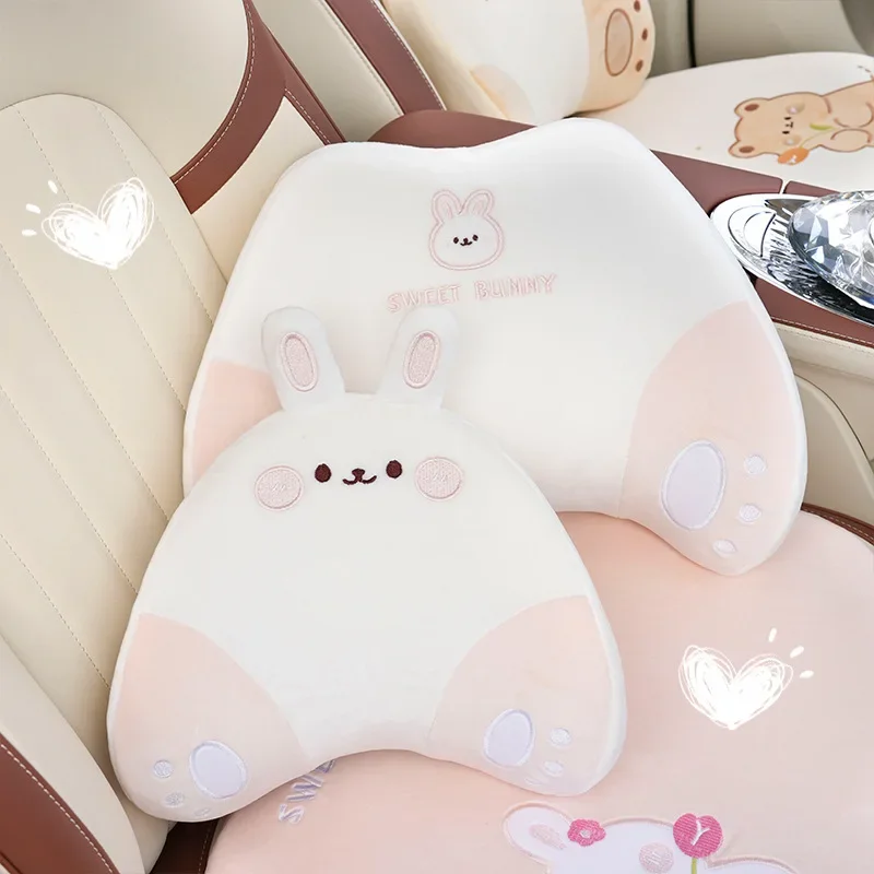 وسادة رأس السيارة الكرتونية، وسادة رقبة السيارة القطيفة، وسادة قطنية الذاكرة، دعم الخصر المريح لملحقات السيارة للفصول الأربعة