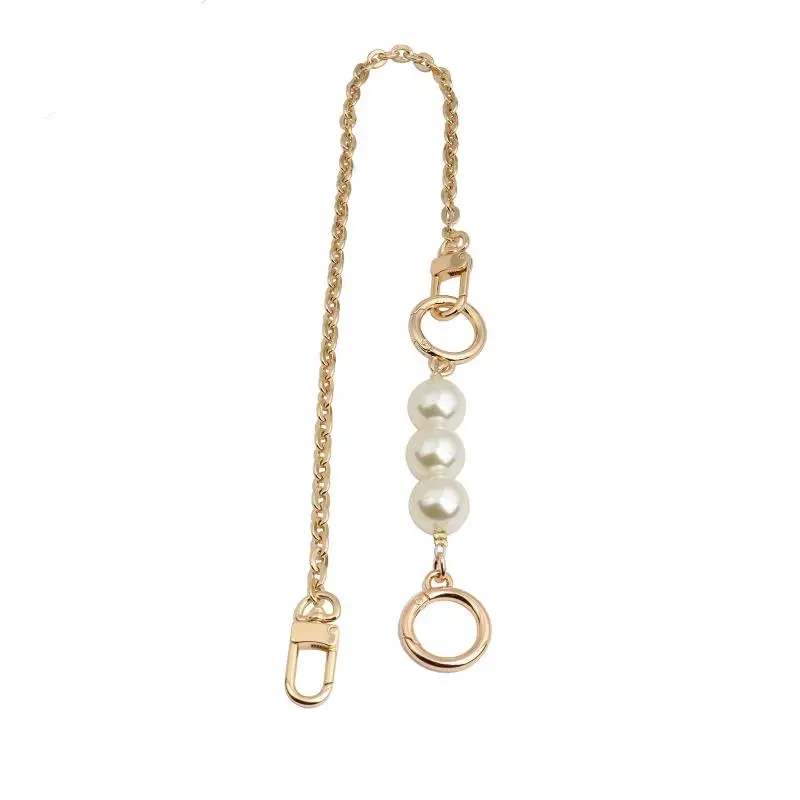 Gold Purse Chain with Imitation Pearl Purse Chain for Women 40cm-120cm Different Length for Purse Handbags Shoulder Bags