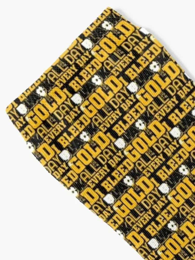 I Bleed Black and Gold Socks loose designer Sports cotton Boy Socks Women's