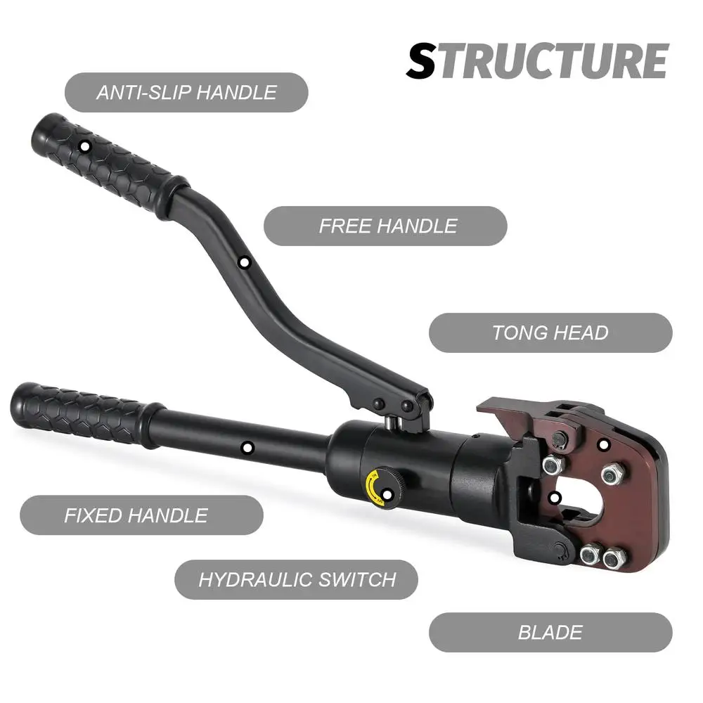 الثقيلة 32 مللي متر كابل هيدروليكي حديد التسليح القاطع الصلب بار القص أداة يدوية 60KN قطع عززت الخرسانة/سلك تانغ رئيس