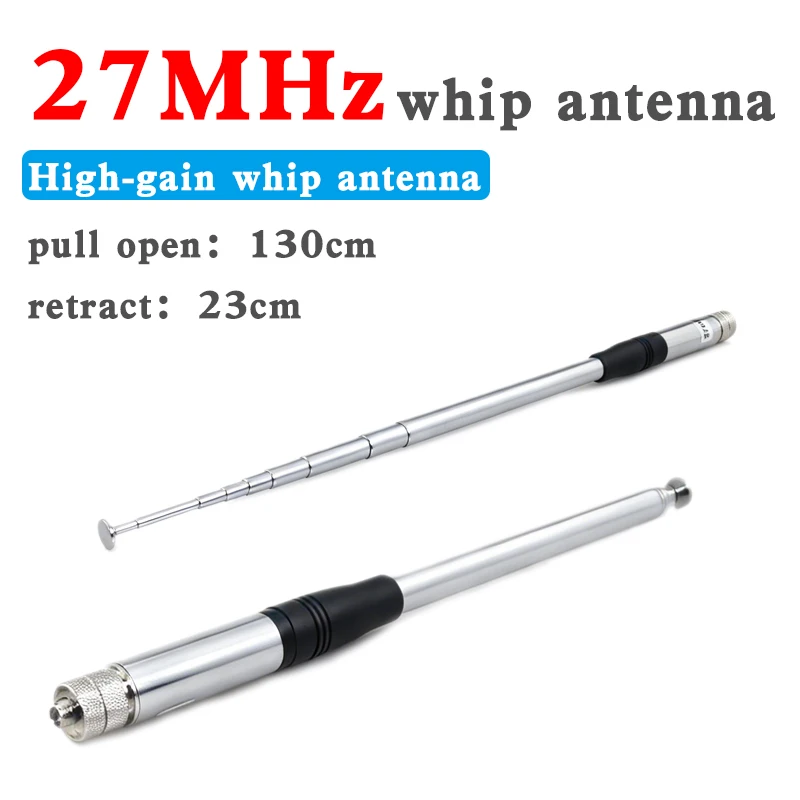 27MHz Telescopic/Rod HT Antennas SMA Female 23cm-130cm 27mhz CB Radio Telescopic Antenna 2.15dB High Gain HT Amateur Antennas