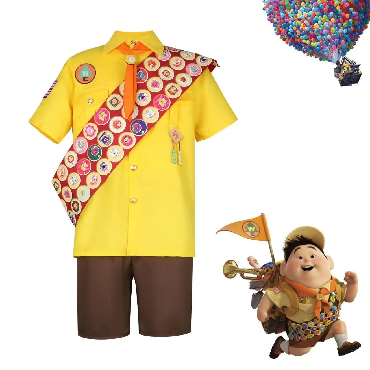 

Anime The Flight of The Magic Carpets Russell Cosplayoutfit As The Little Explorer in Thecostume Halloween Cosplay Set Identical