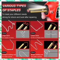 FIZP Portable Mini Hot Staplers Plastic Welding Machine Car Bumper Repair Kit Handheld Kit Auto Dents Repair EU Plug Red Reusabl