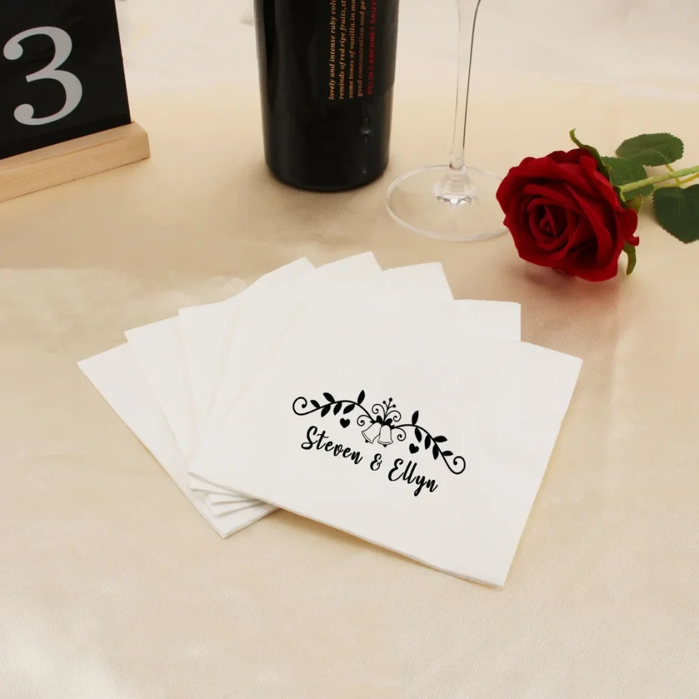 70 pcs Personalized napkins,Wedding,Engagement,Birthday,Bride To Be,ustom Monogram Cocktail Beverage Luncheon Dinner Guest