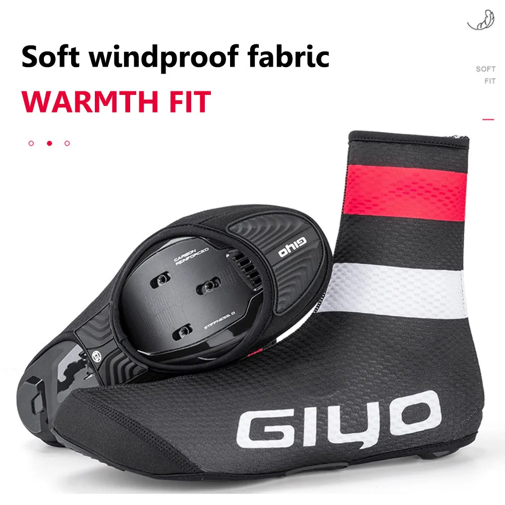 GIYO Cycling Shoe Cover Winter Style Thickened Polar Fleece to Keep Warm MTB Road Bike Wind/Dust Proof Outdoor Bike Equipment