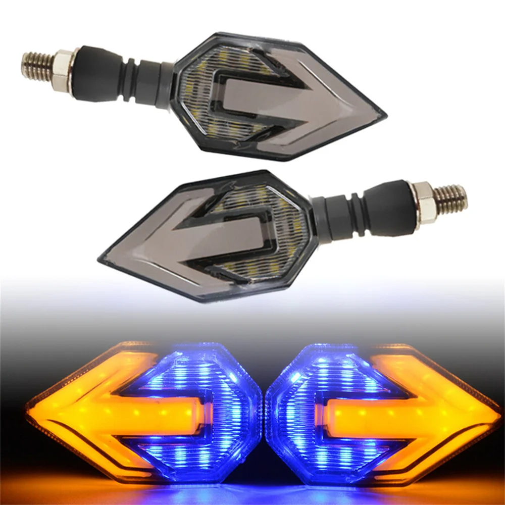 

Universal 12V Motorcycle LED Turn Signal Indicator Yellow Arrow Warning Light Daytime Running Light 2Pcs