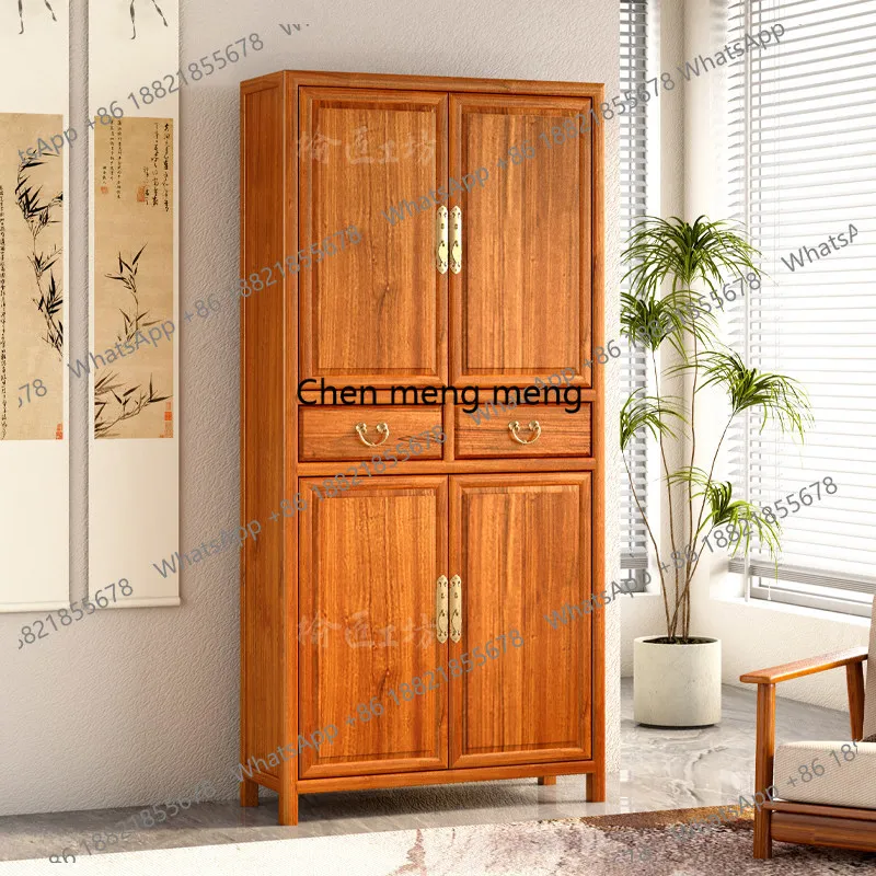 

Fragrant camphor wood bookcase Chinese classical moth-proof storage entrance storage rosewood four-door cabinet