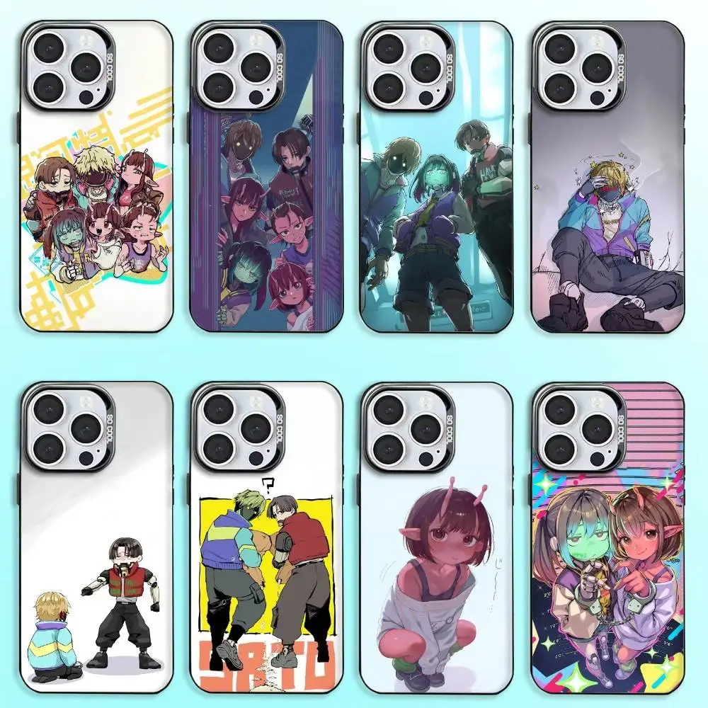 

M-MILKY S-SUBWAY Phone Case For iPhone17,16,15,14,13,12,11 Plus,Pro Max Colored Silver Plated Inside Cover