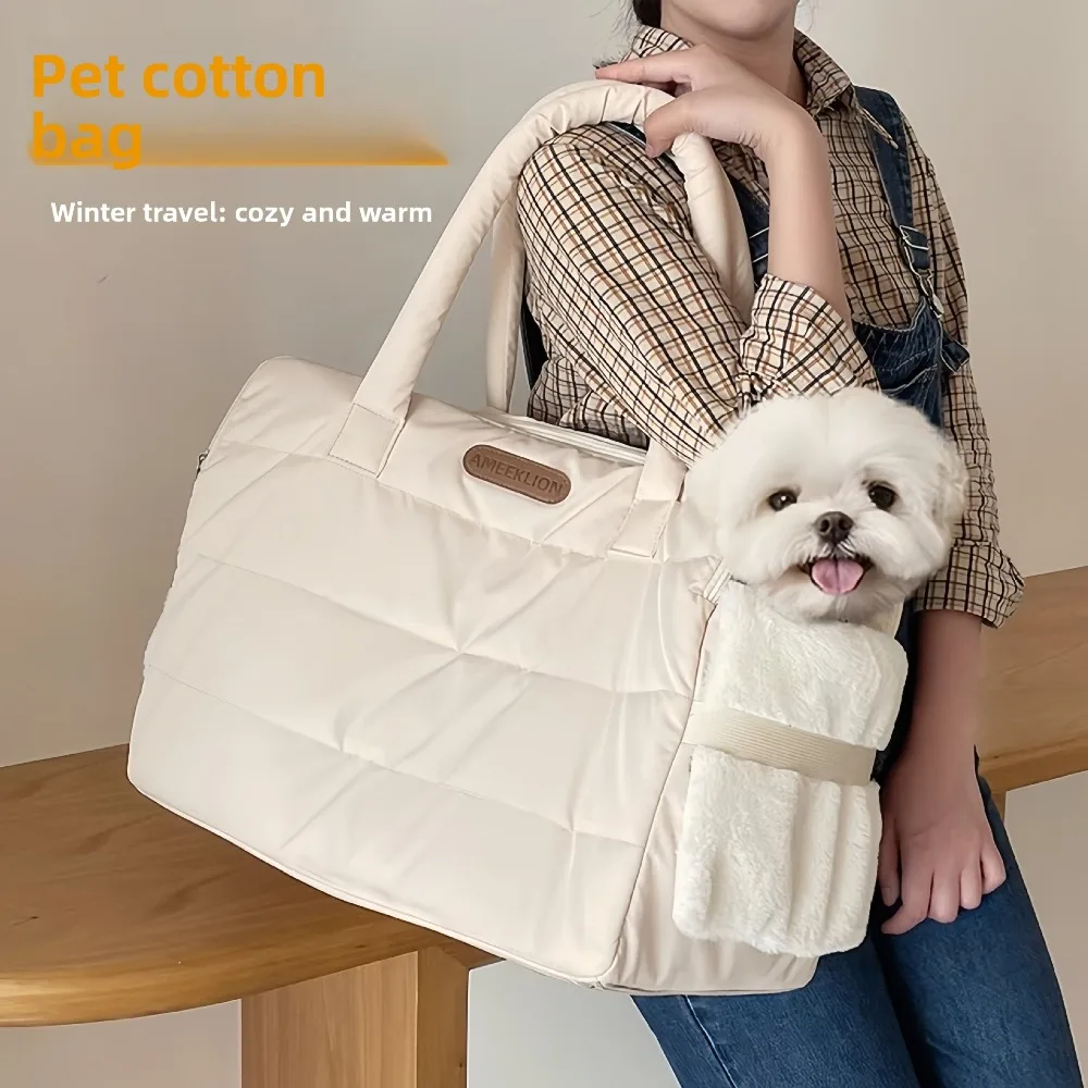 Padded Pet Carrier Tote Bag Large Capacity Portable Handheld Shoulder Travel Bag for Cats Small Dogs Outdoor Daily Use 반려동물 이동가방