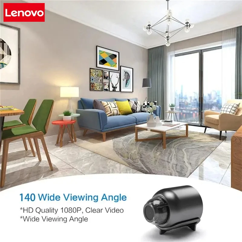 Mini Wireless Home Security Filmadora, Gravador de Vídeo Áudio IP, Visão Noturna, Detecção de Movimento, WiFi, HD, 1080P