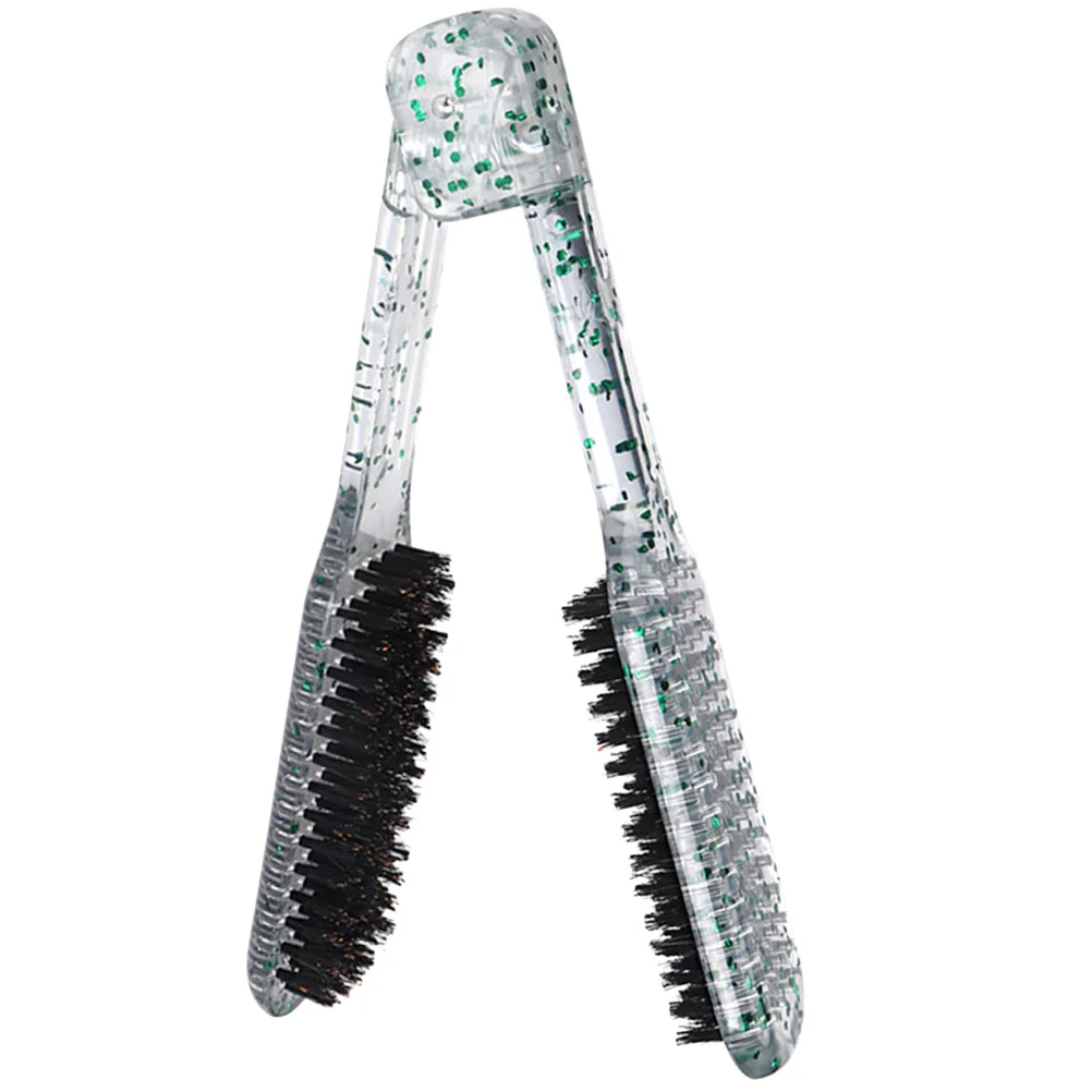 فرشاة تمليس الشعر بتصميم مشبك مزدوج الجوانب، مشط لفك تشابك الشعر للاستخدام في صالونات الشعر الرقيقة السميكة