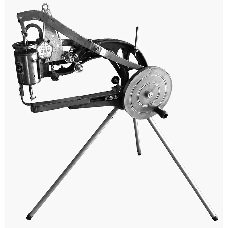 leather cobbler sewing machine black shoe  stretching manual hand crank repair  mending machine  dual cotton nylon line