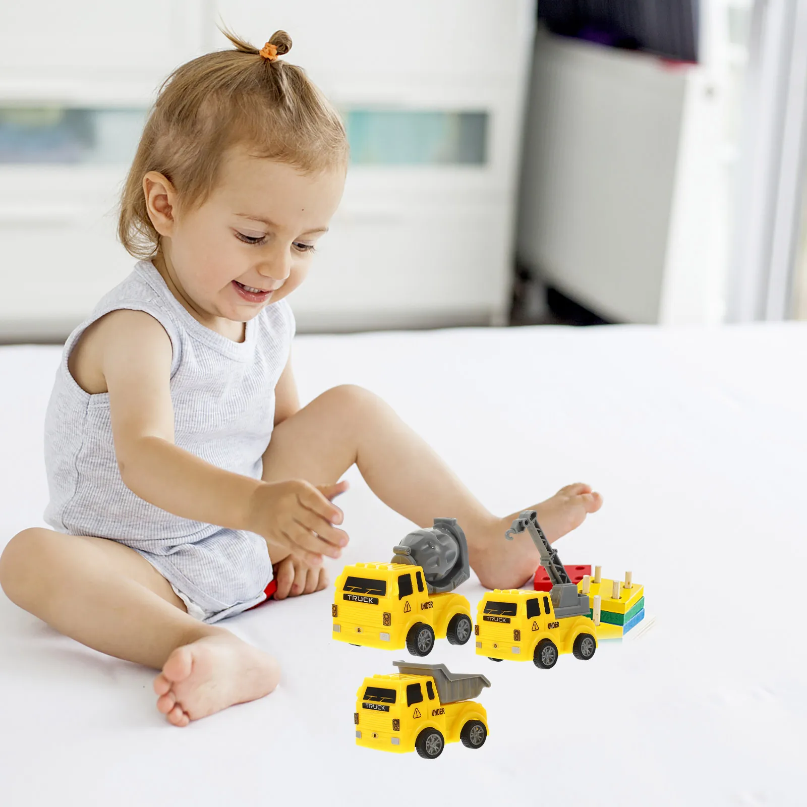 

1 set Simulation Pull-Back Alloy Return Car Mini Educational Kids Early Learning Friction Powered Vehicles Safe Creative