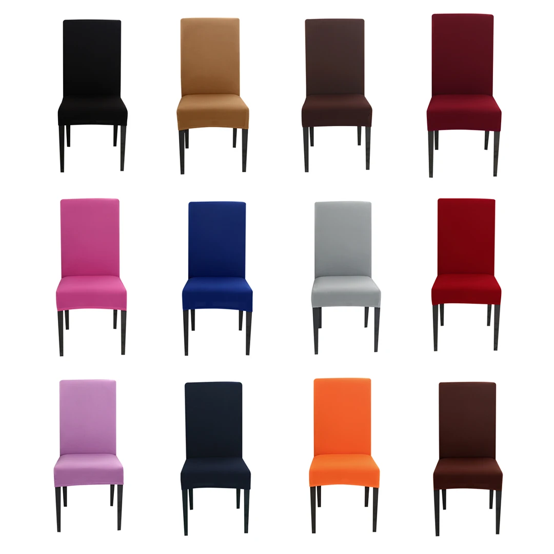 

Single color elastic chair cover for restaurants, universal size, spandex chair cover for weddings, banquets, and hotels